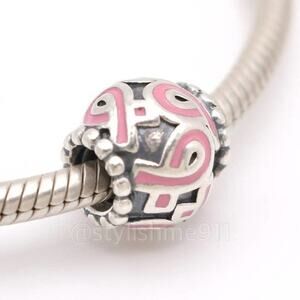 Authentic PANDORA Breast Cancer Awareness Pink Ribbon Charm - 790755EN24